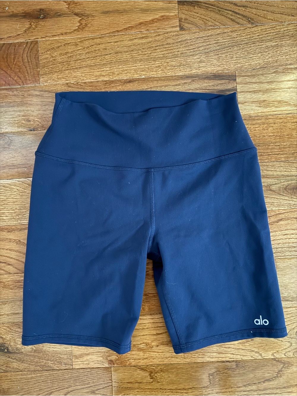 ALO Yoga Navy High-Rise Bike Shorts